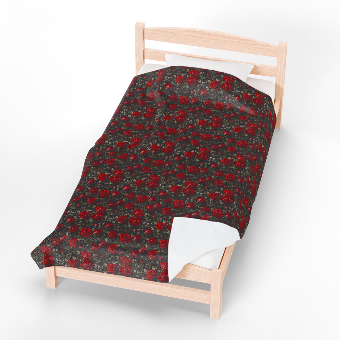Cozy Floral Velveteen Plush Blanket - Soft Throw for Home Decor, Gifts, Christmas, Bedding, Living Room, Warmth