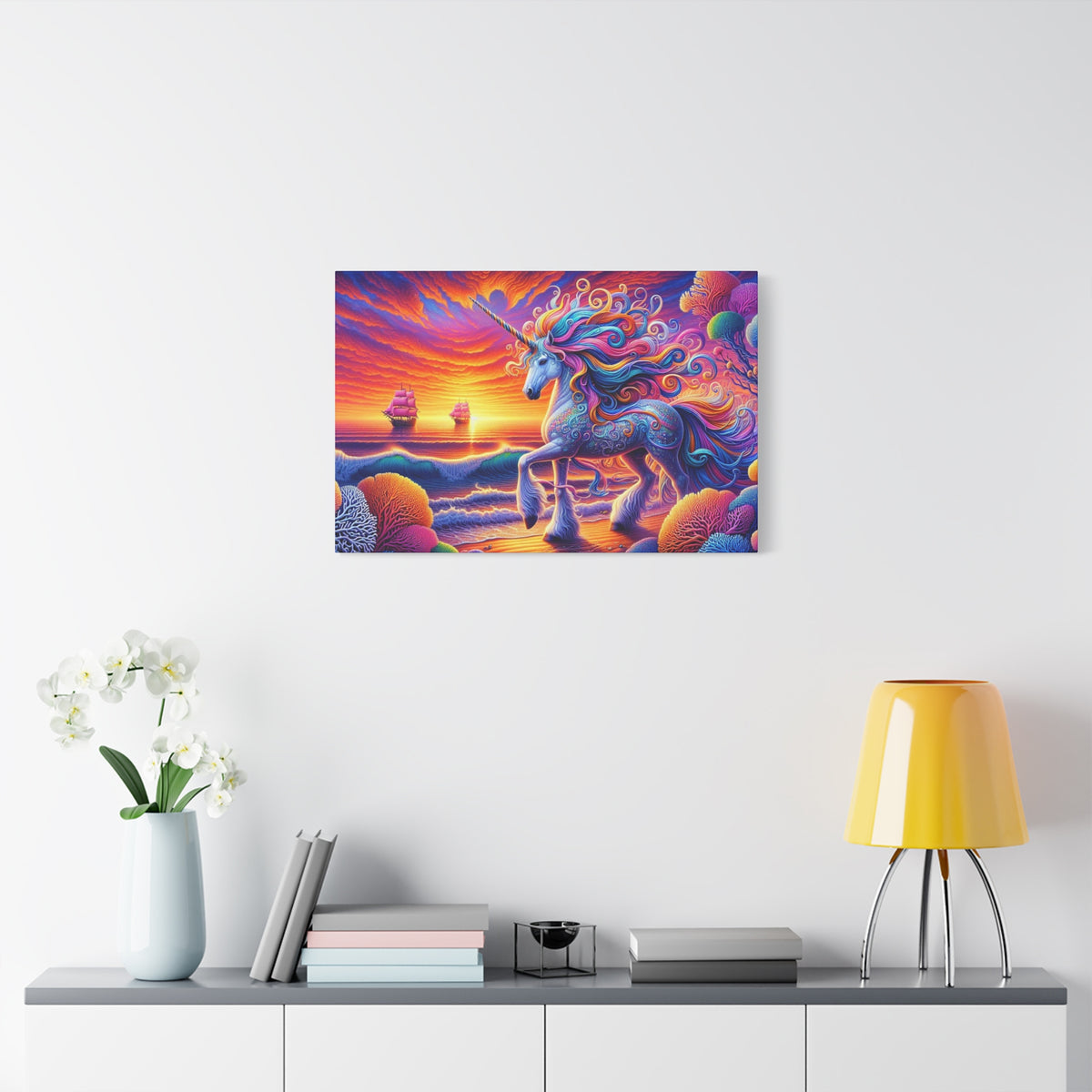 Matte Canvas, Stretched, 1.25" Unicorn