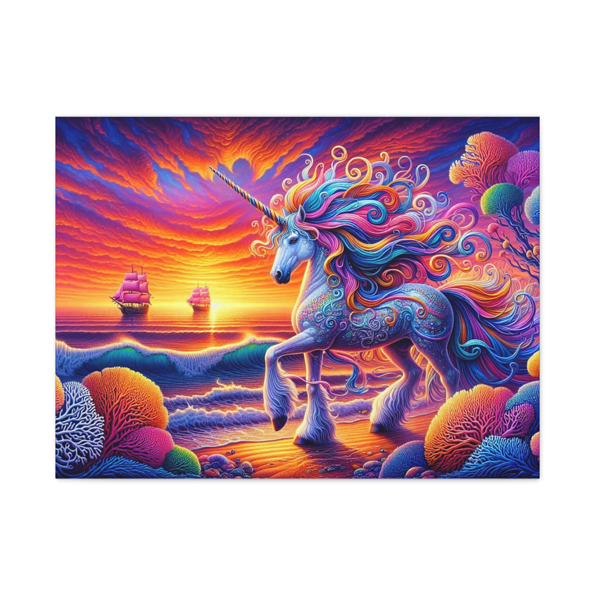 Matte Canvas, Stretched, 1.25" Unicorn