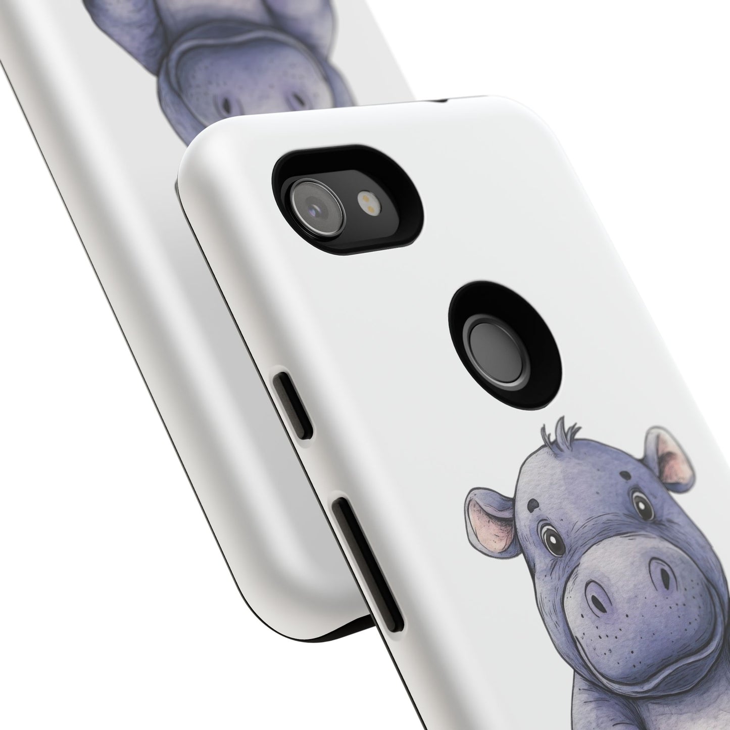 Cute Hippo Phone Case, Unique Tough Cases, Animal Lover Gift, Cute Animal Design, Baby Animal Phone Accessory