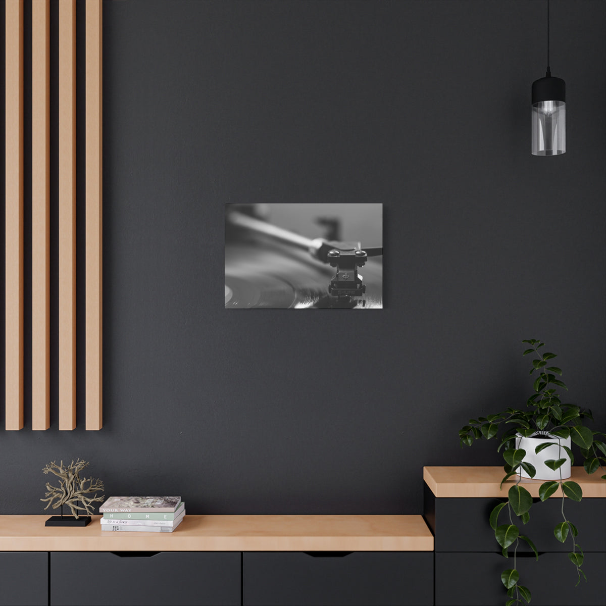 Vinyl Turntable Matte Canvas Print — Stretched 1.25" Wall Art