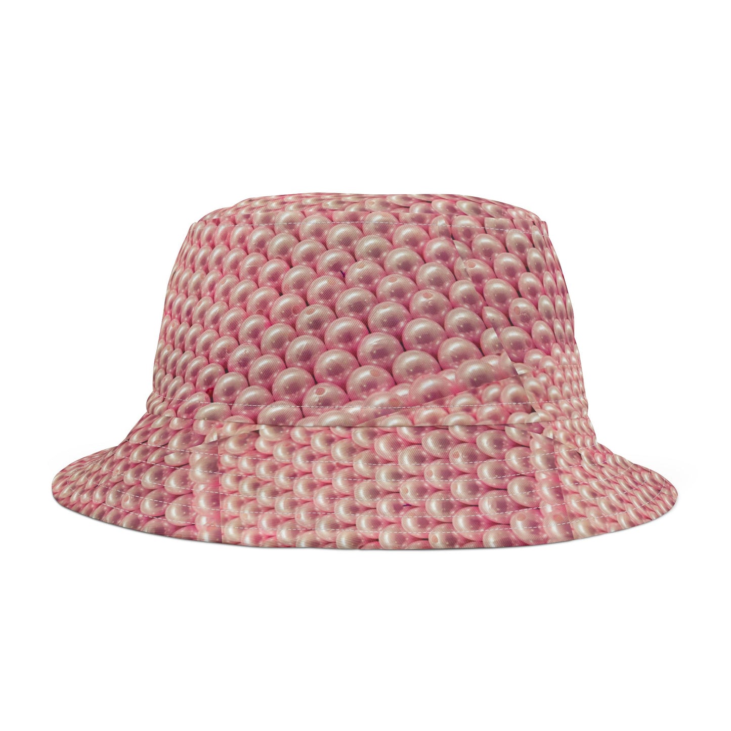Stylish Pink Pearl Bucket Hat Trendy Sun Hat