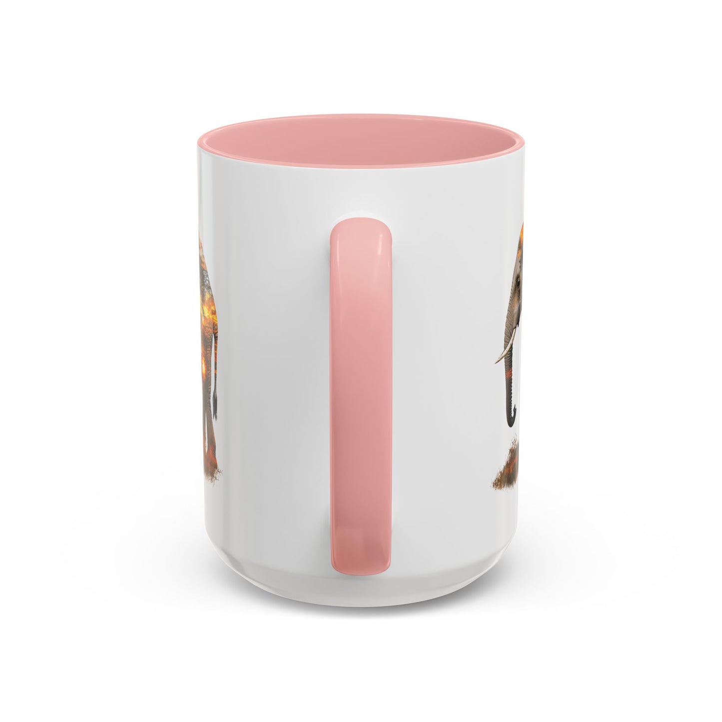 Elegant Elephant Accent Coffee Mug - Nature Lover Gift, Animal Lover Mug, Unique Home Decor, Wildlife Conservation, Travel Mug