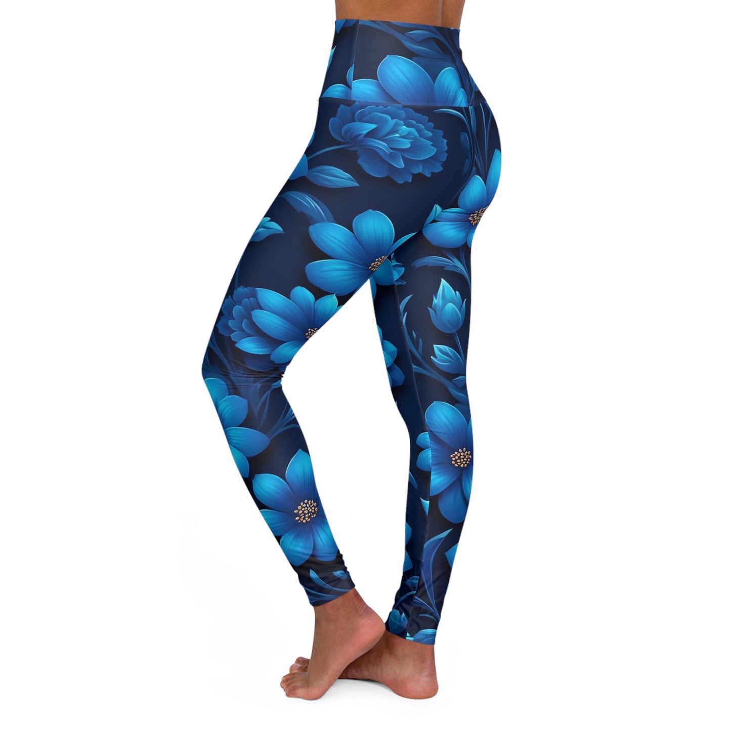 Floral High Waisted Yoga Leggings | Stylish Workout Leggings, Fitness Apparel, Activewear, Boho Style, Gift for Her