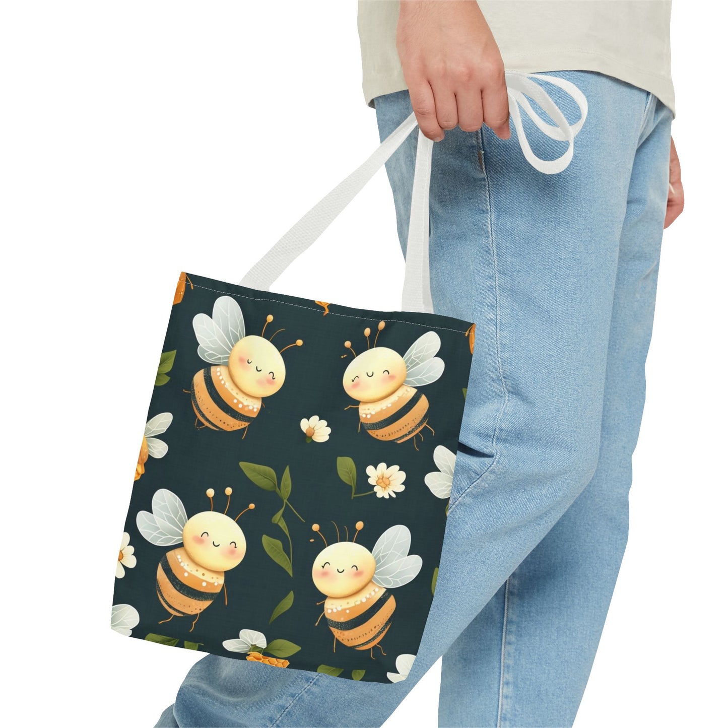 Cute Bee Tote Bag - Eco-Friendly Canvas Carryall for Gift Giving