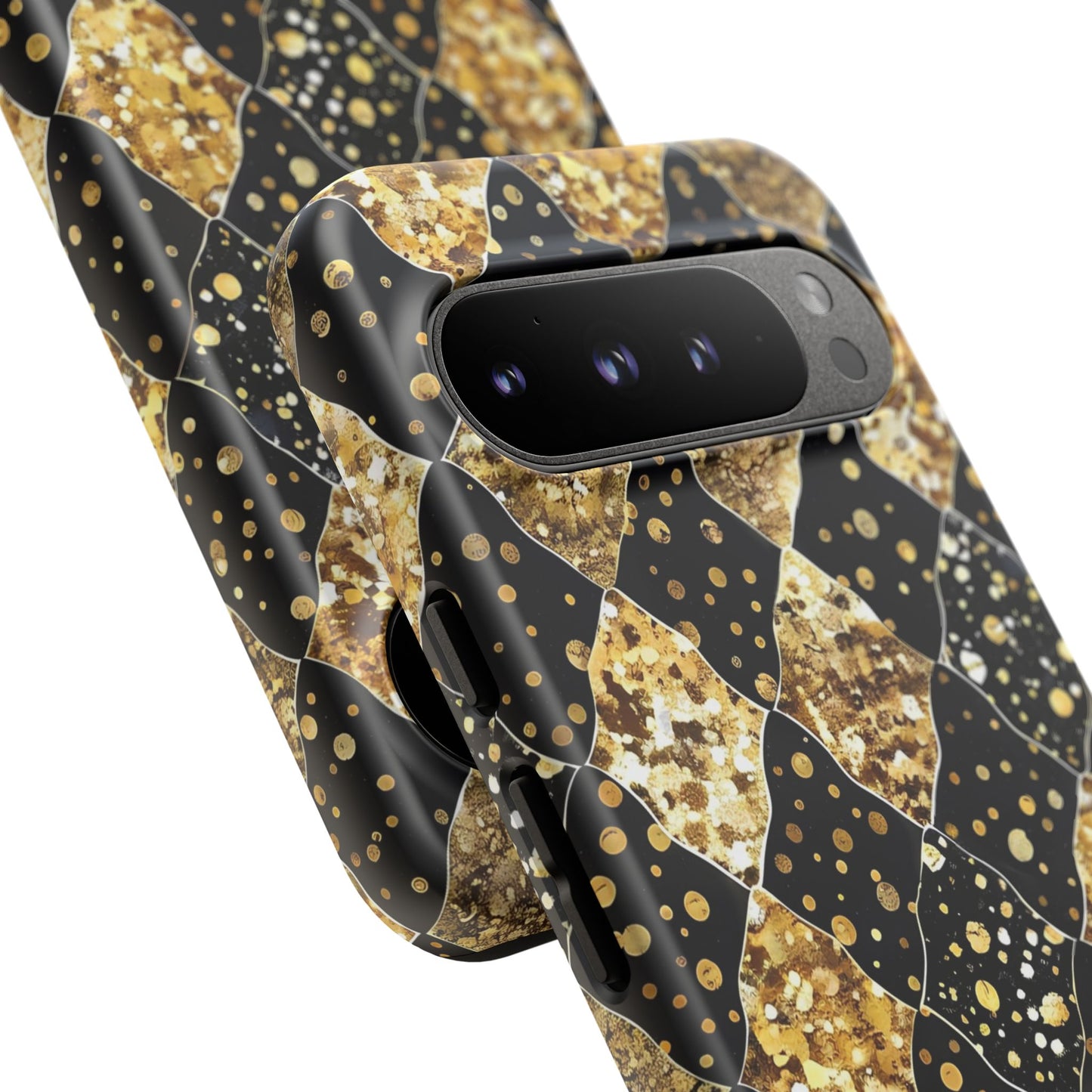 Elegant Gold & Black Phone Case for Tough Protection