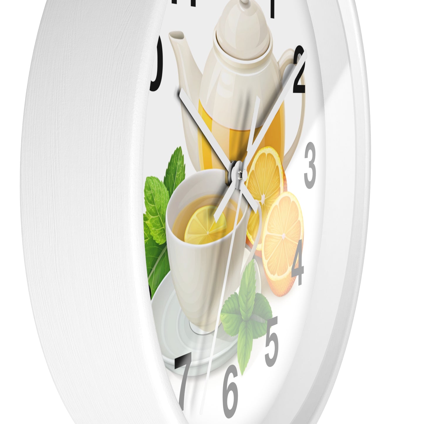 Lemon Tea Wall Clock - Charming Home Decor, Kitchen Wall Art, Gift for Tea Lovers, Modern Clock, Refreshing Vibes
