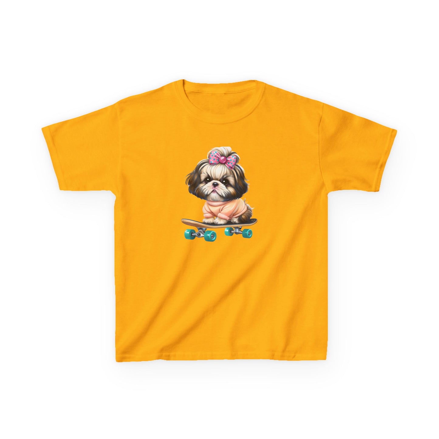 Cute Puppy Skateboard Kids Tee