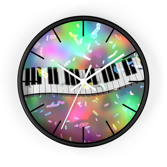 Colorful Piano Wall Clock