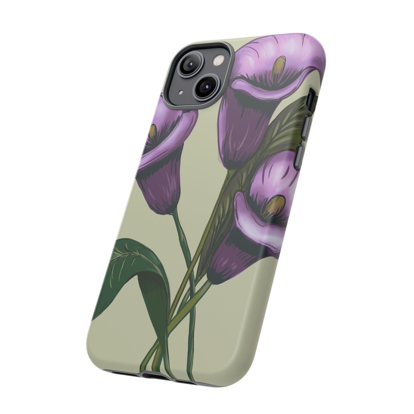 Floral Phone Case - Tough Cases, Purple Flower Design, Cell Phone Accessories, Gift for Her, Nature Lover Essentials