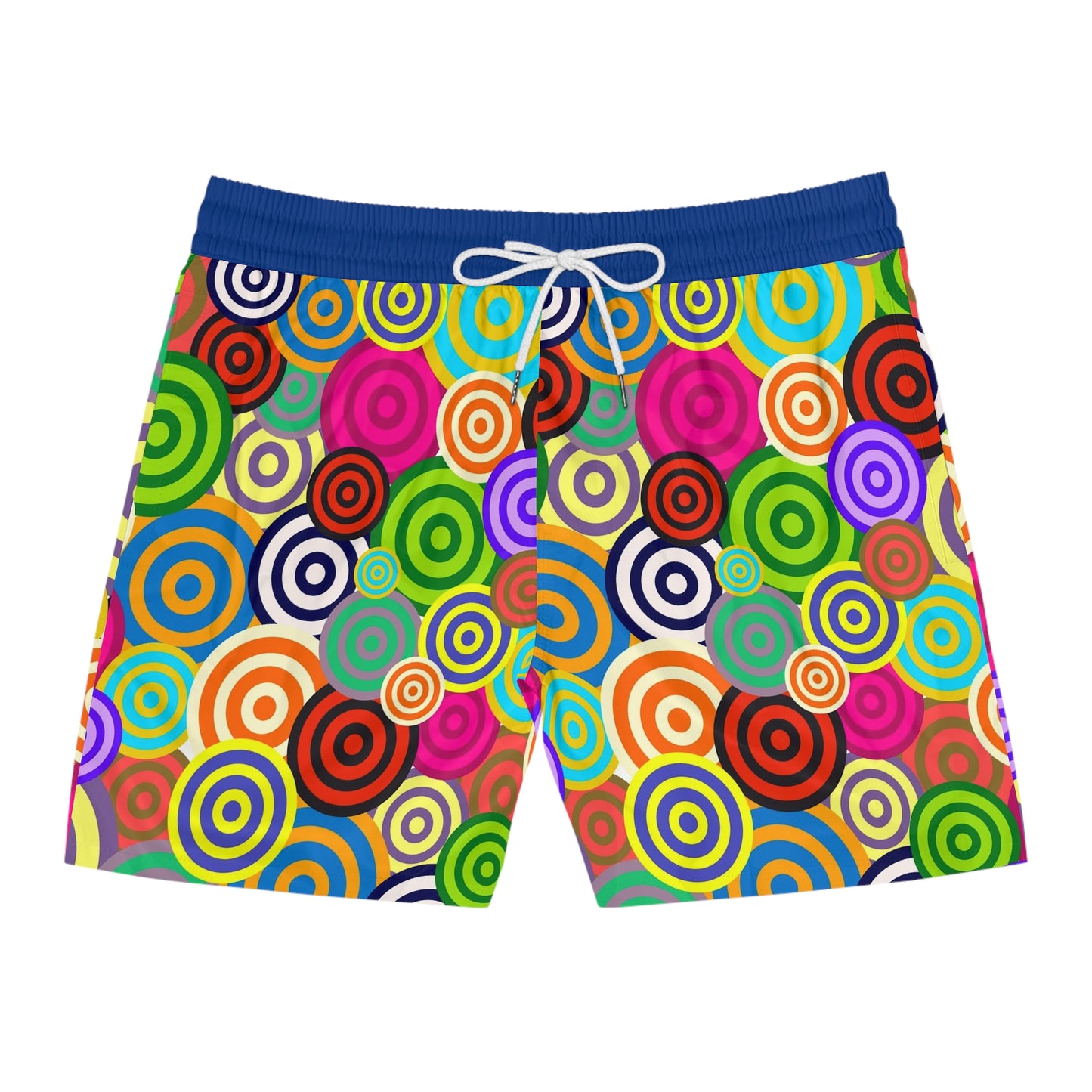 Vibrant Patterned Swim Shorts for Men - Fun Beachwear, Summer Essentials, Festival Style, Pool Party Swim Trunks, Gift for Him