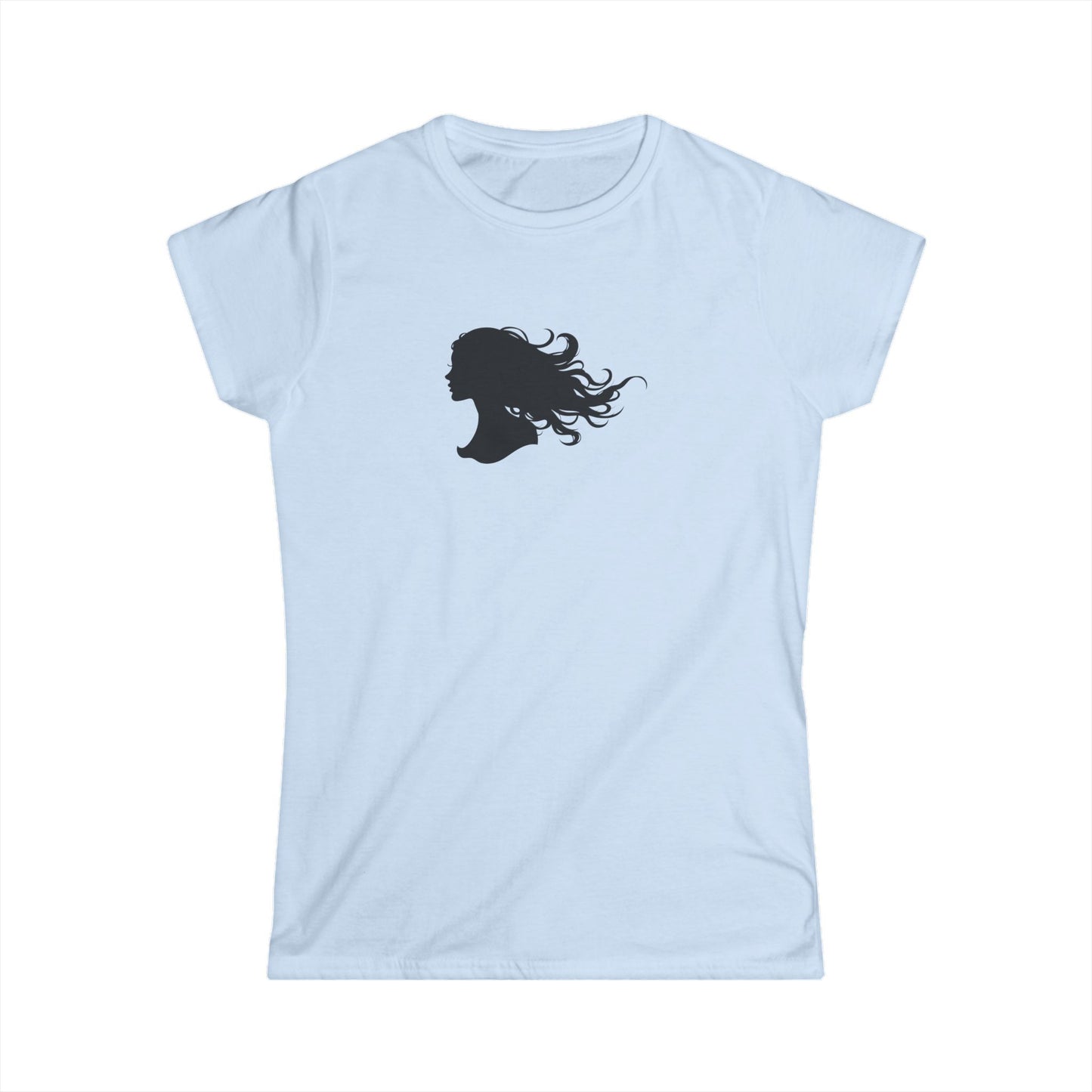 Elegant Silhouette Women's Softstyle Tee, Fashion T-Shirt, Gift for Her, Casual Wear, Creative Graphic Tee