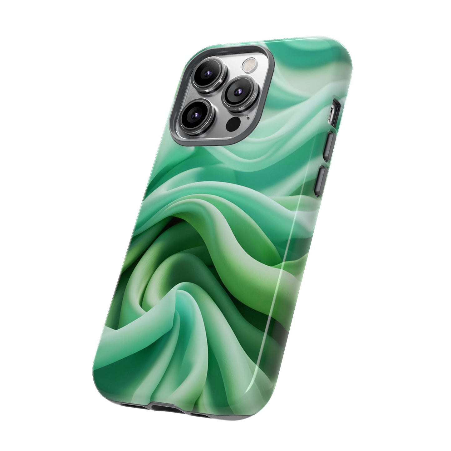 Stylish Phone Case, Tough Case, Green Abstract Design, Cell Phone Cover, Unique Gift, Trendy Accessory