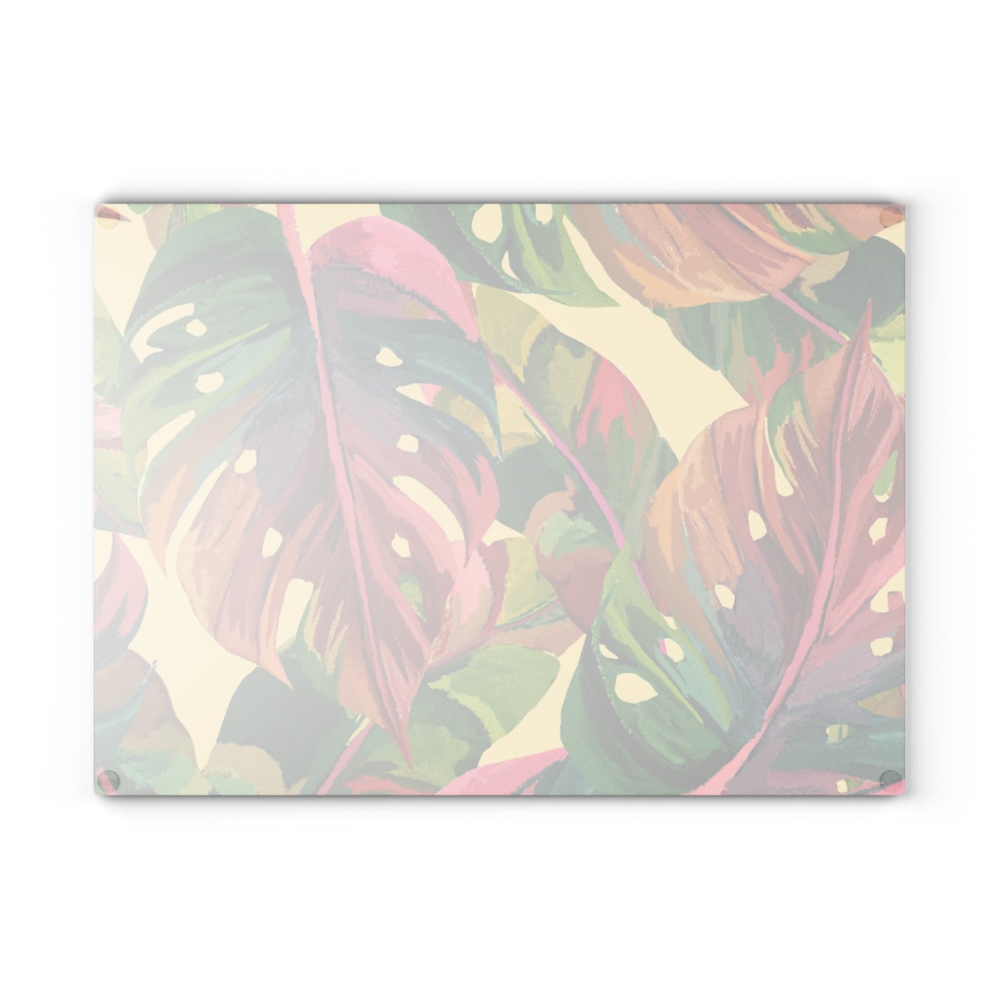 Tropical Leaf Glass Cutting Board, Kitchen Decor, Gift for Home Chefs, Nature Lover Cutting Board, Housewarming Gift