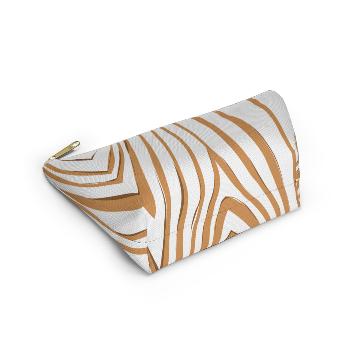 Chic T-bottom Accessory Pouch, Stylish Makeup Bag, Canvas Cosmetic Case, Travel Organizer, Gifts for Her
