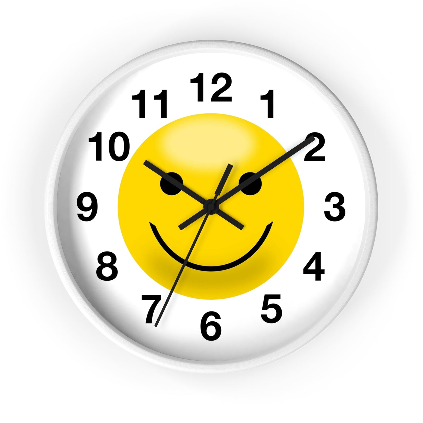 Cheerful Smiley Wall Clock, Positive Vibe Home Decor, Gift for Kids Rooms, Office Decor, Fun Timekeeper