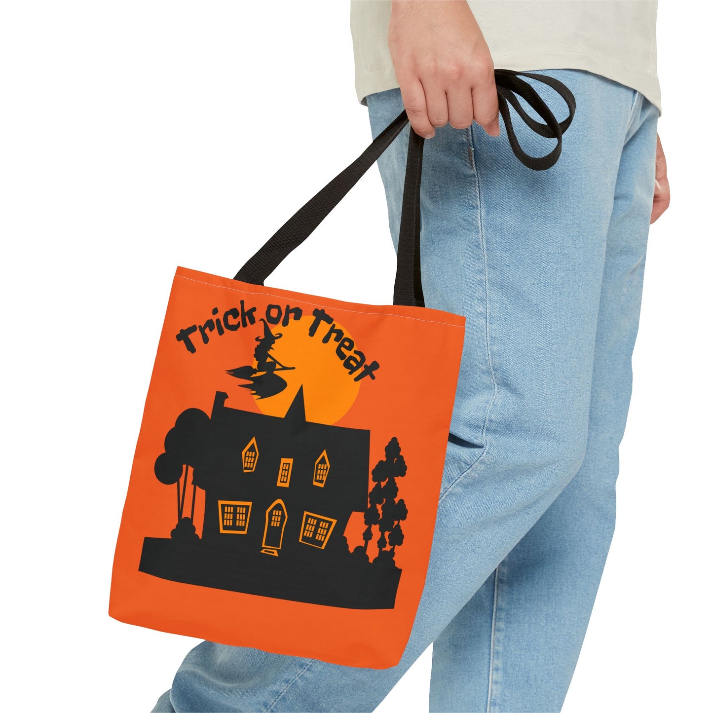 Halloween Tote Bag, Spooky Witch Design, Trick or Treat Bag, Fall Accessory, Seasonal Shopping Bag, Festival Gift