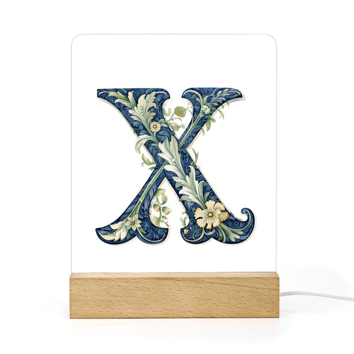 Acrylic Photo Night Light with Wooden Base
