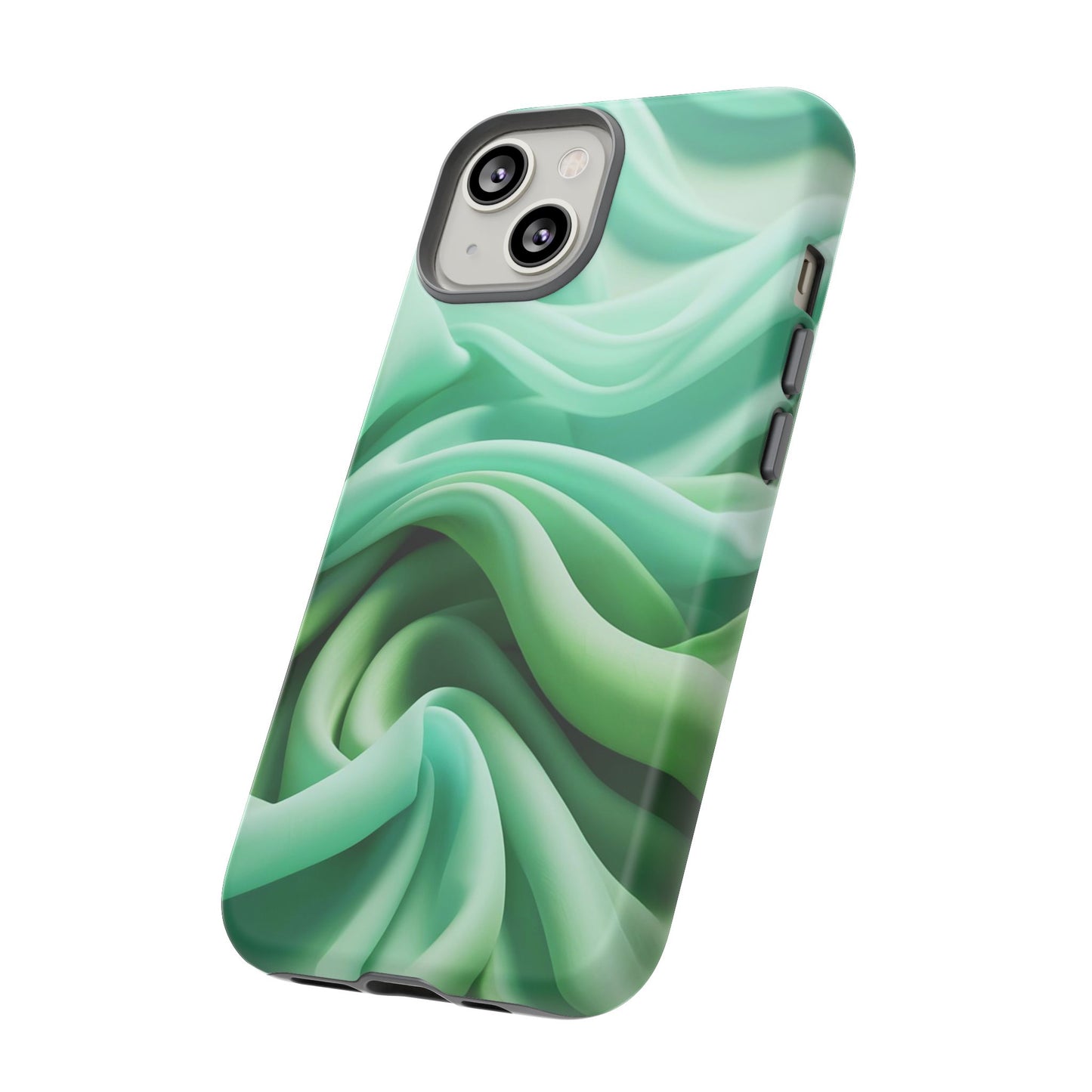 Stylish Phone Case, Tough Case, Green Abstract Design, Cell Phone Cover, Unique Gift, Trendy Accessory