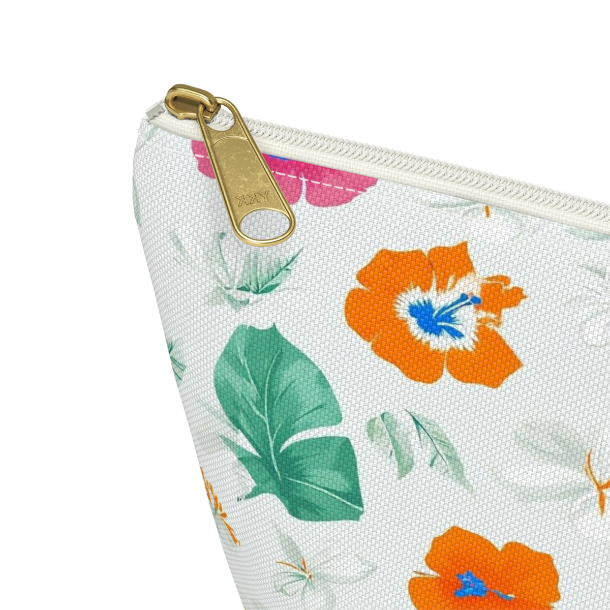 Floral Tropical Accessory Pouch — T‑Bottom Cosmetic Bag