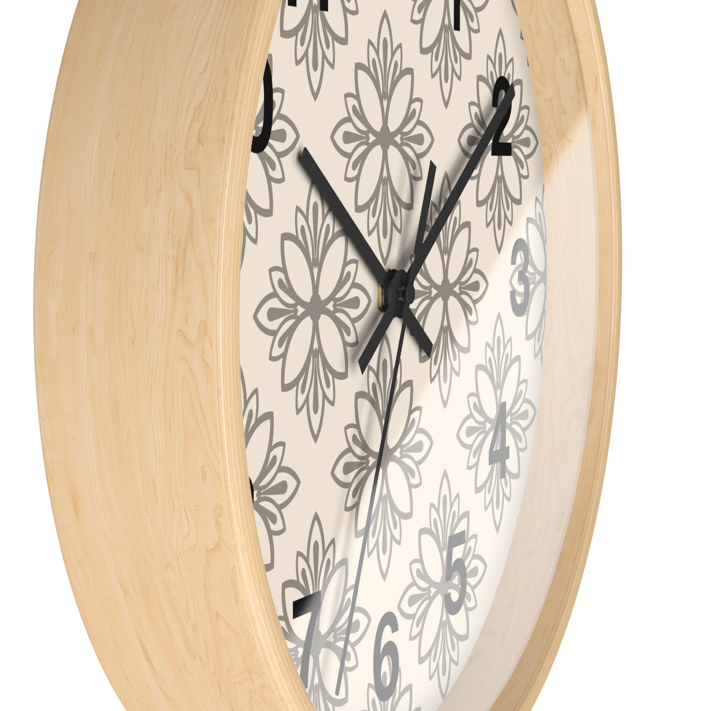 Elegant Floral Wall Clock - Home Decor, Modern Timepiece, Gift for Her, Office Decor, Living Room Accent