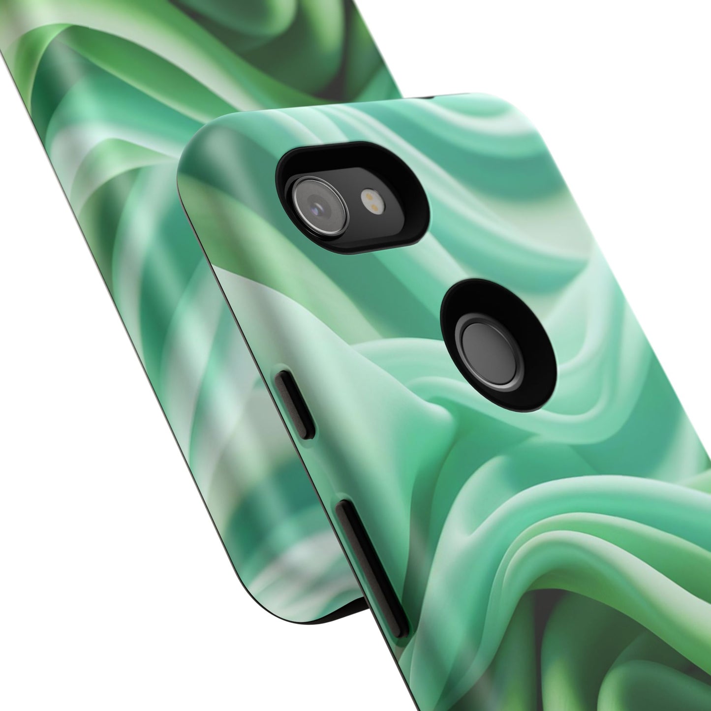 Stylish Phone Case, Tough Case, Green Abstract Design, Cell Phone Cover, Unique Gift, Trendy Accessory