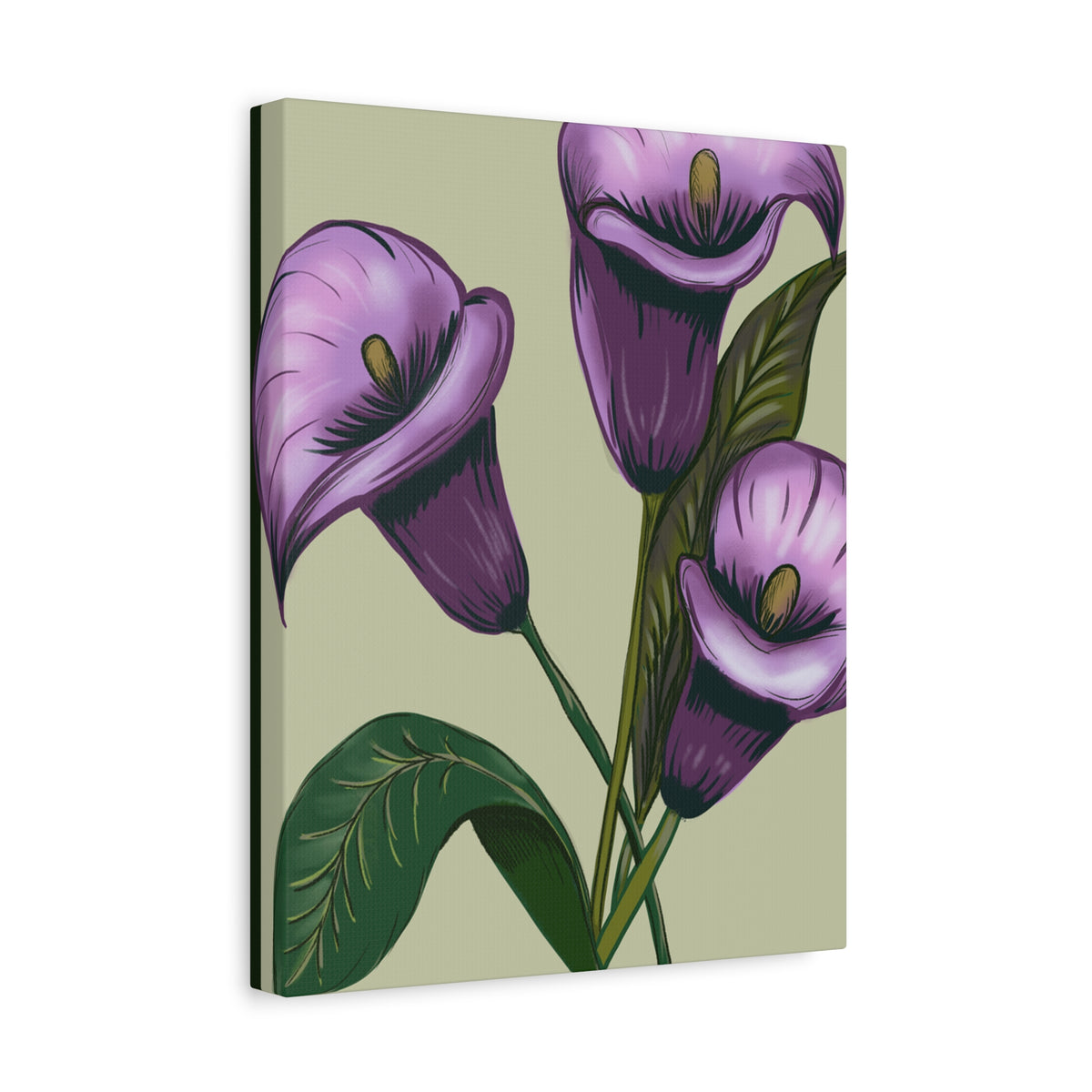 Copy of Matte Canvas, Stretched, 1.25" Purple Flowers