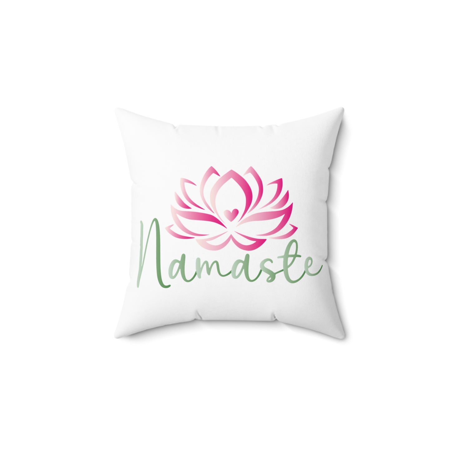 Namaste-Inspired Spun Polyester Square Pillow | Meditation Decor, Yoga Gift, Relaxation Cushion, Home Serenity, Mindfulness Accent