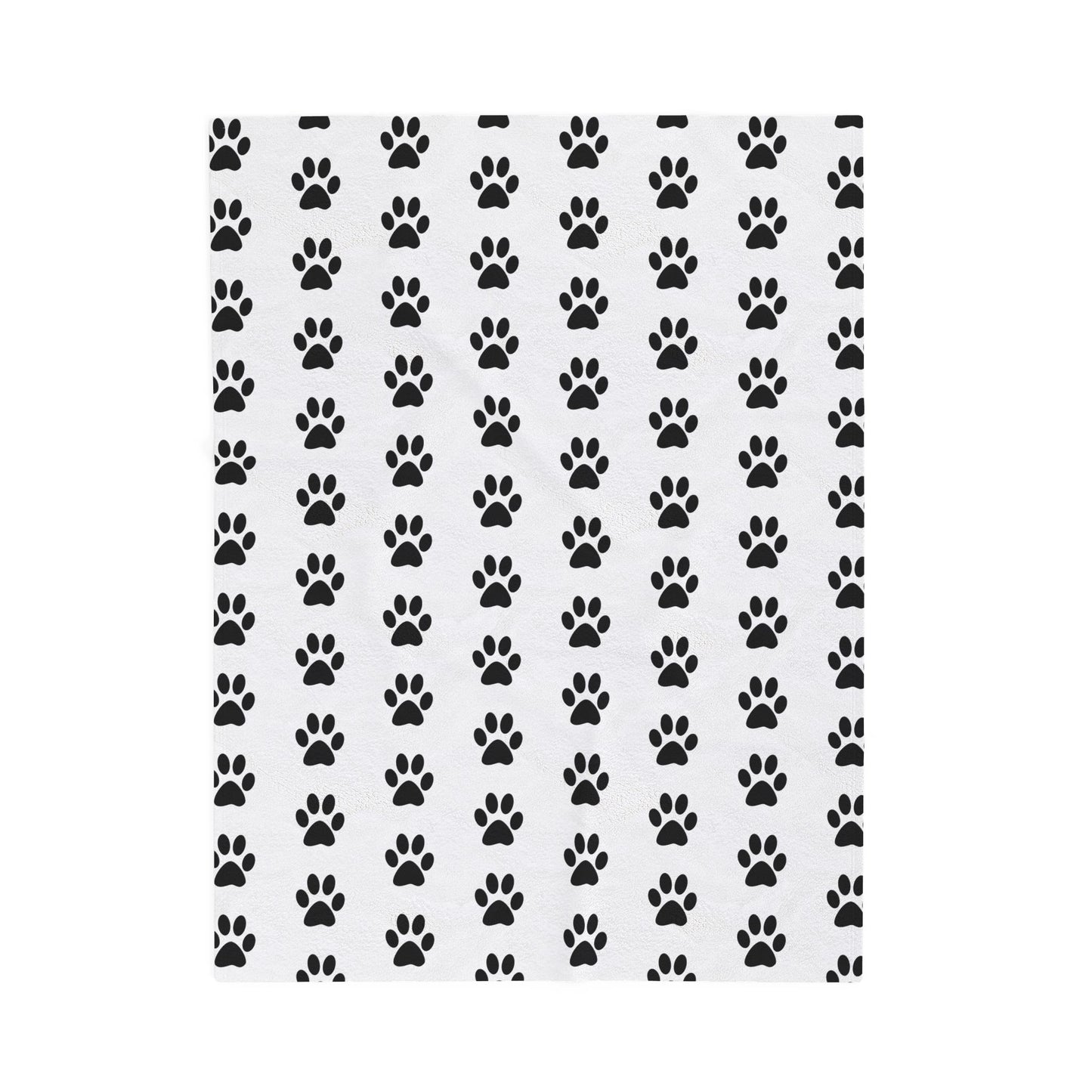 Paw Print Velveteen Plush Blanket, Cozy Pet Blanket, Dog Lover Gift, Soft Throw, Animal Print Home Decor