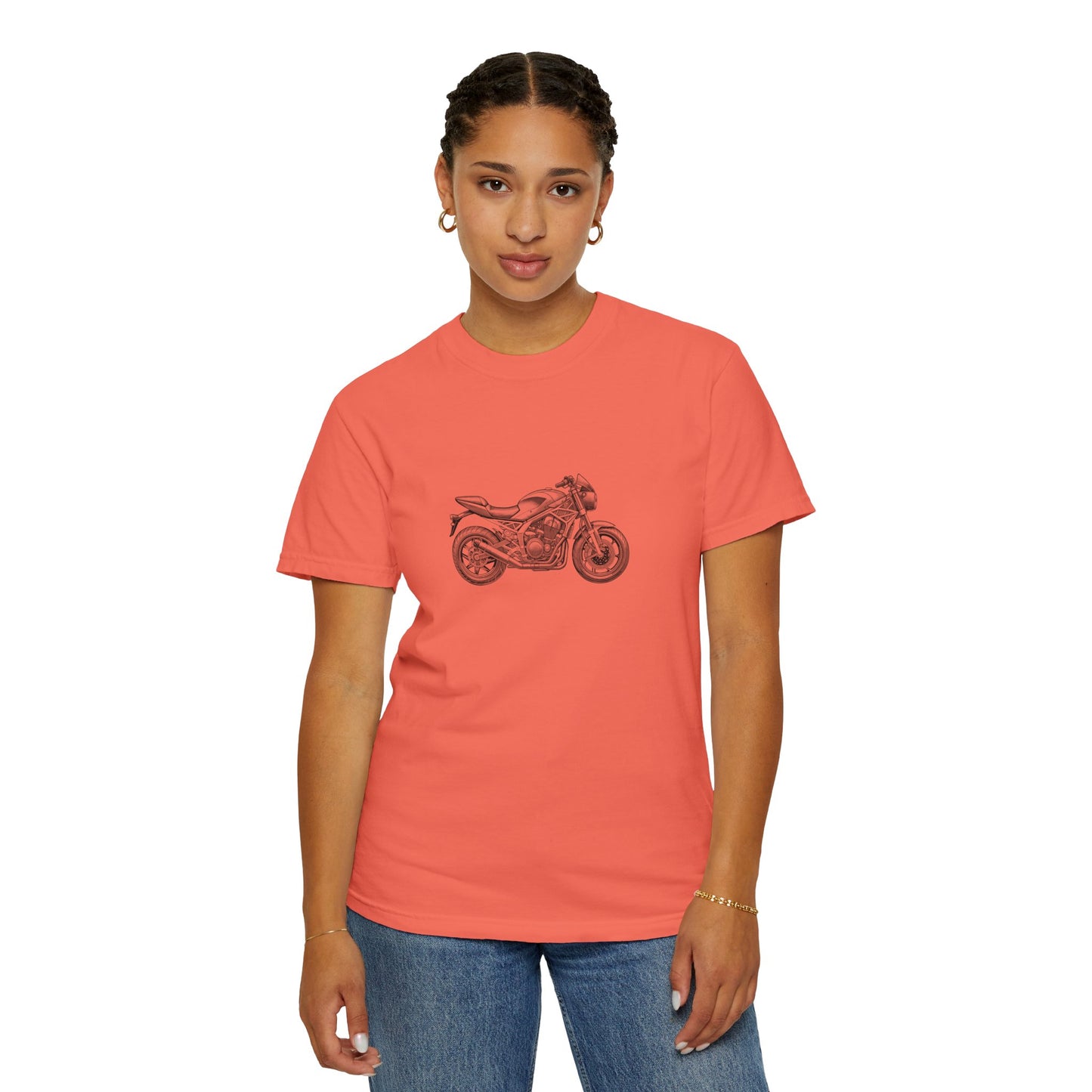 Motorcycle Vibes Unisex Garment-Dyed T-Shirt, Biker Tee for Motorcycle Enthusiasts, Gift for Riders, Casual Wear, Adventure Apparel