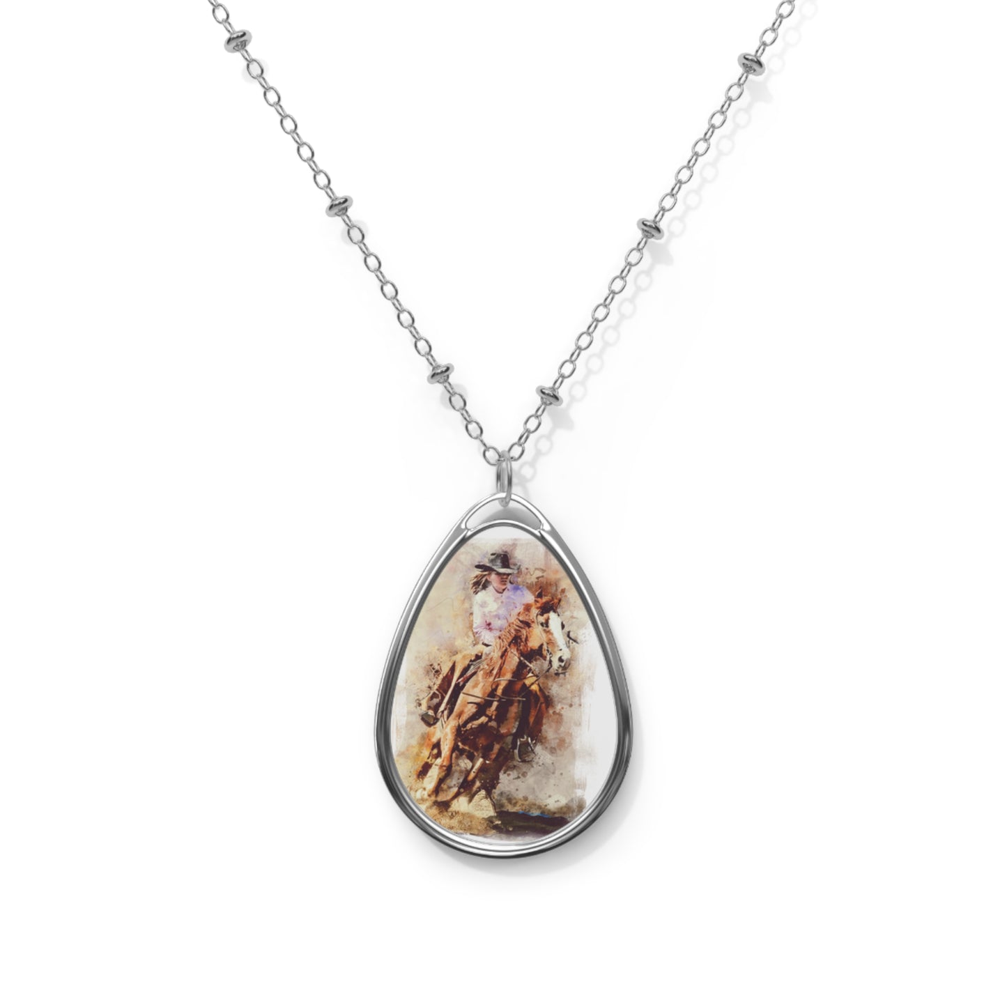 Elegant Oval Necklace, Nature-Inspired Jewelry