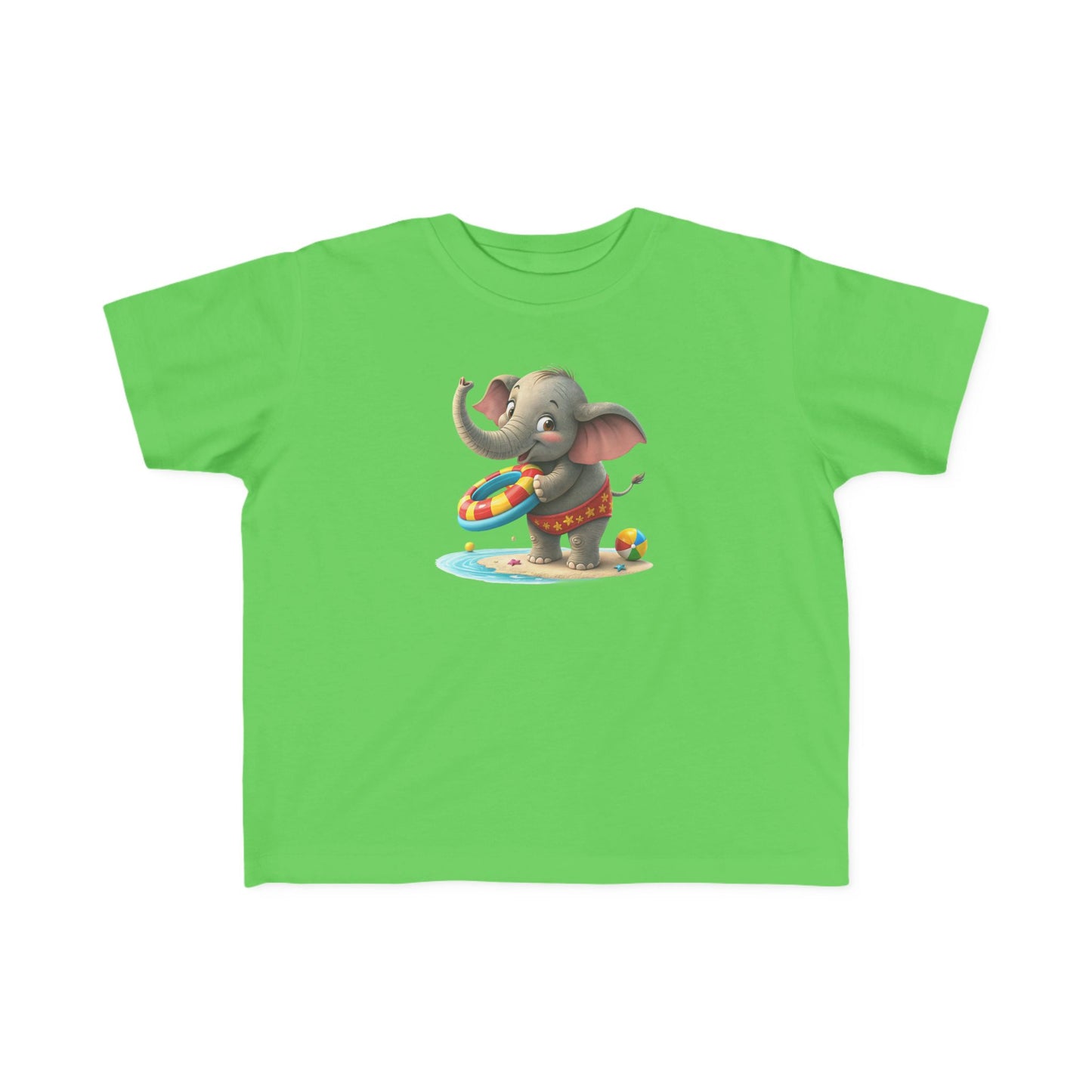 Cute Elephant Toddler Tee, Fun Summer Shirt, Kids Beachwear, Adorable Gift for Ages 2-5, Playful Animal Apparel