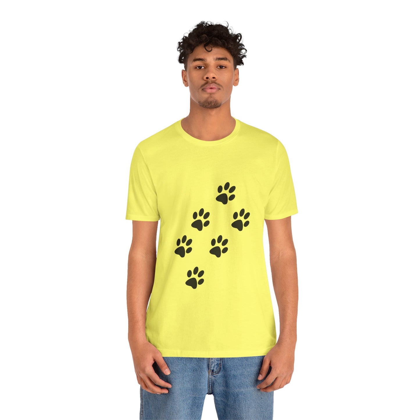 Paw Print Short Sleeve Tee | Unisex Animal Lover Shirt, Pet Owner Gift, Casual Wear, Gifts for Dog Lovers, Comfortable T-Shirt