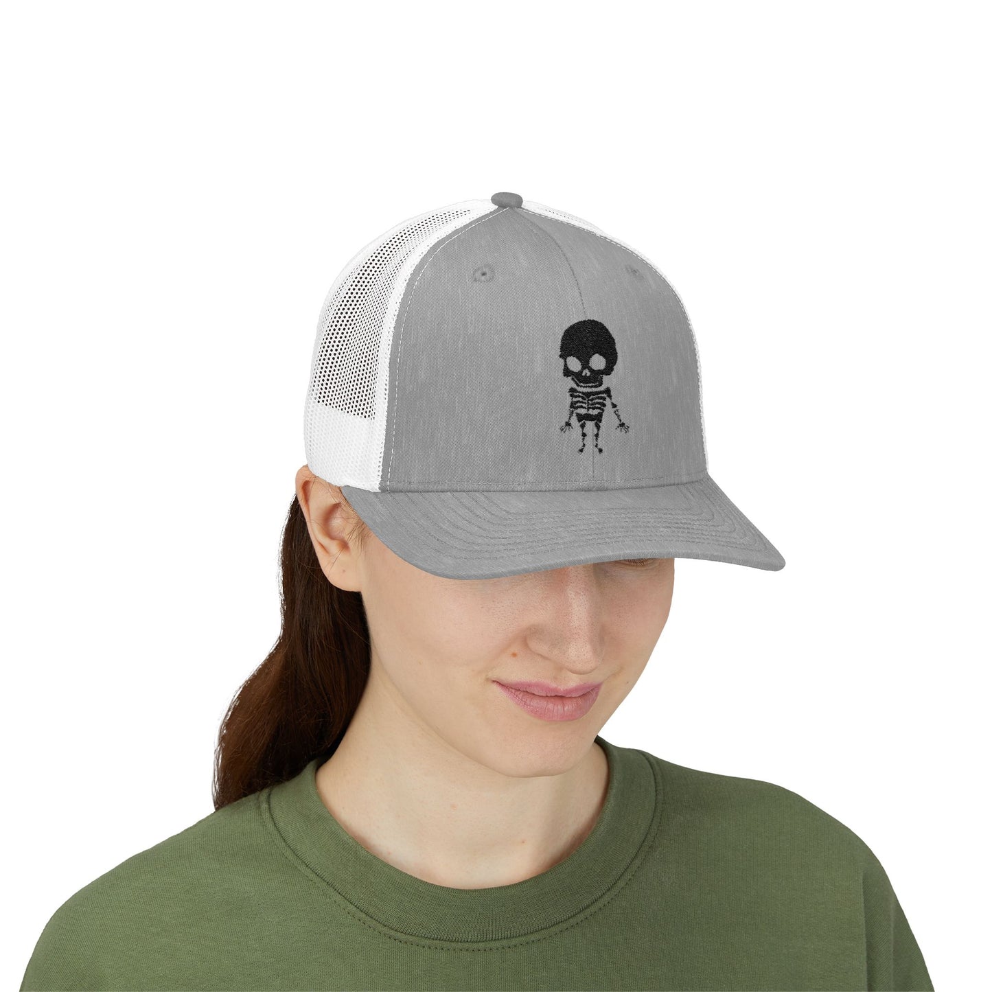 Skeleton Snapback Trucker Cap | Trendy Hat for Festivals, Halloween, Costume Parties, Alternative Fashion, Everyday Wear