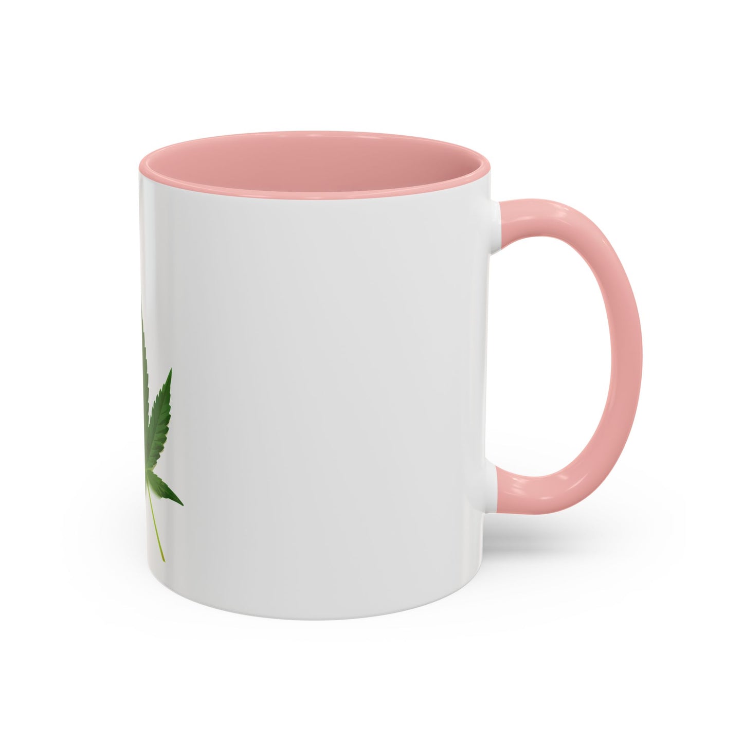 Marijuana Leaf Accent Coffee Mug | Cannabis Lover's Gift, Unique Coffee Cup, Pothead Mug, Stoner Gift Idea, Greenery Decor