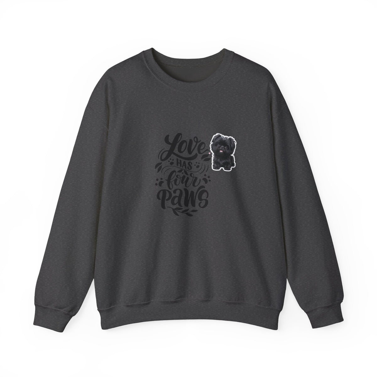 Crewneck Sweatshirt - "Love Has Four Paws" Dog Lover Graphic
