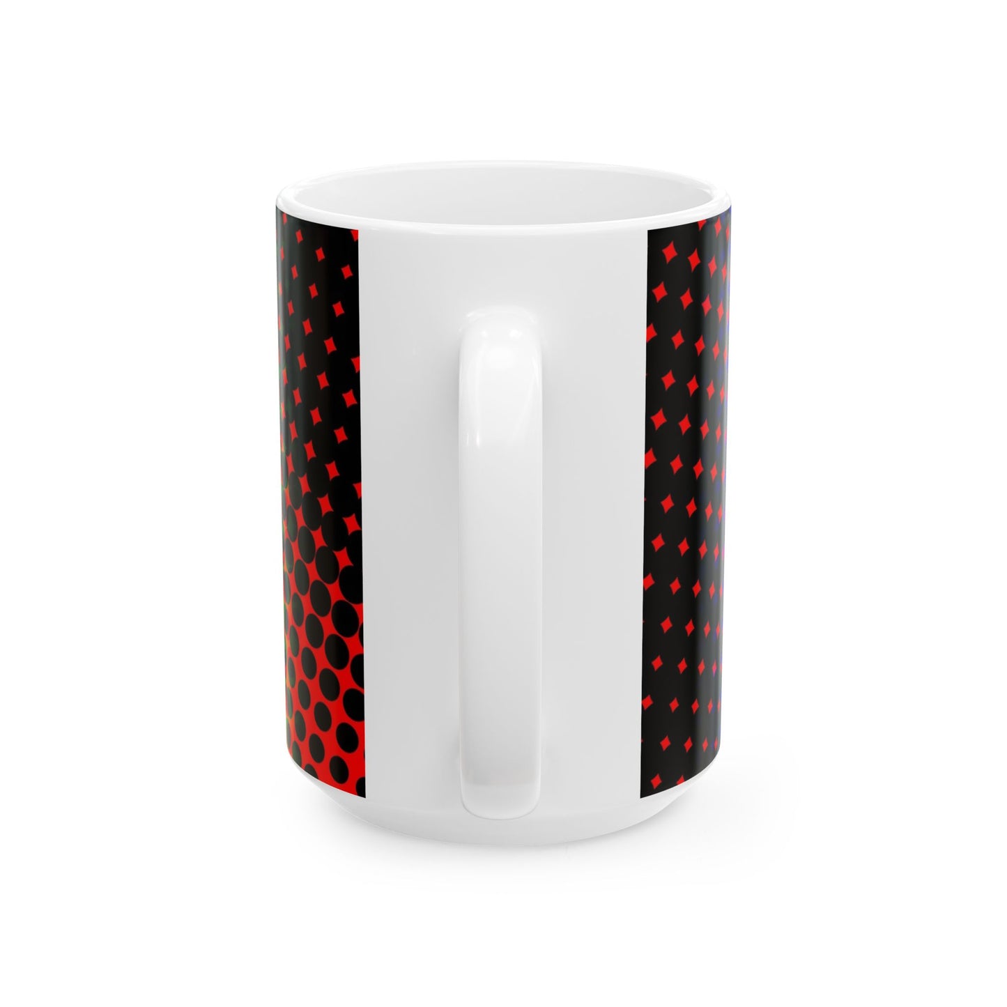 Vibrant Patterns Ceramic Mug, Unique Coffee Cup, Colorful Drinkware