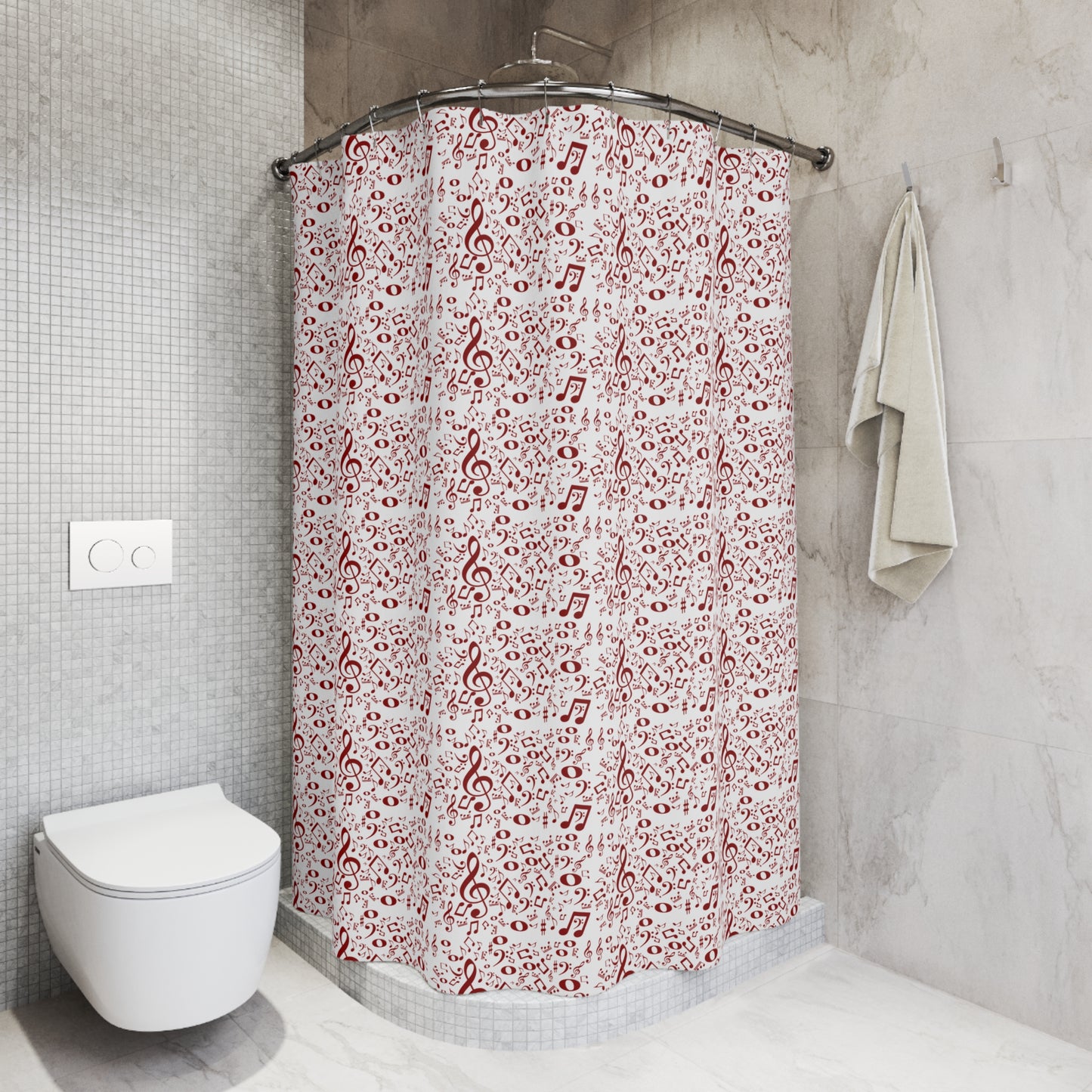 Musical Notes Shower Curtain | Bathroom Decor | Music Lover Gift | Unique Home Accessory | Fun Music Theme | Perfect for Musicians