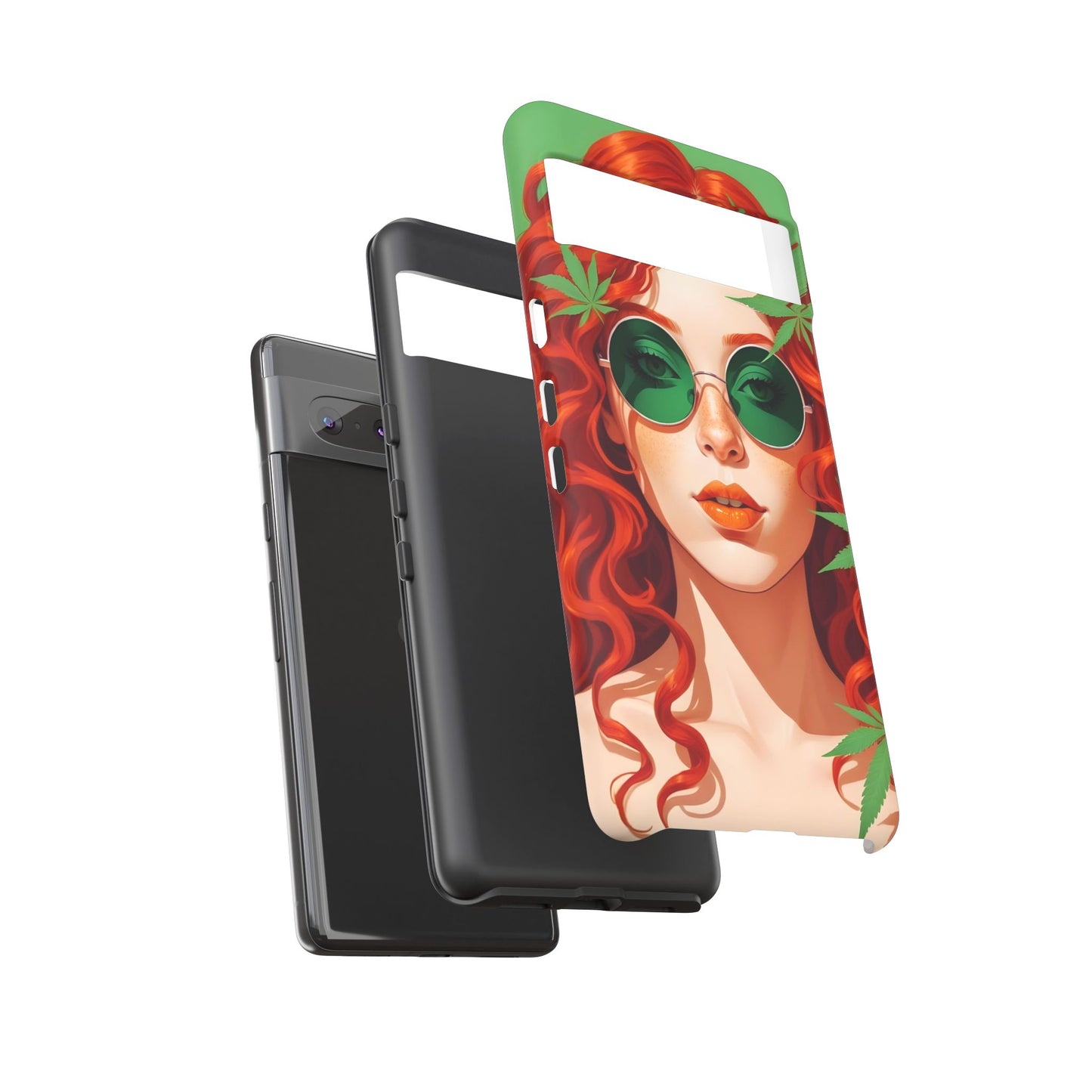 Vibrant Phone Case with Retro Greenery Design, Trendy Case for Casual Look, Gift for Her, Summer Vibes, Unique Phone Accessory