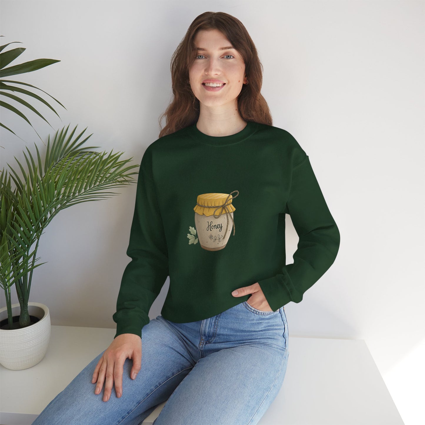 Honey Jar Sweatshirt, Cozy Gift, Fall Fashion, Unisex Apparel, Sweetheart Gift, Cute Sweatshirt
