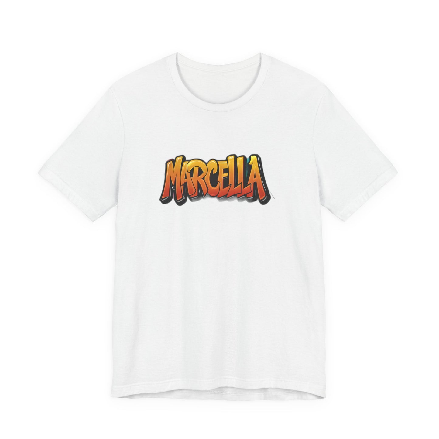 Marcella Graphic Tee, Unisex Short Sleeve Shirt for Casual Wear, Gift for Friends, Summer Outfit, Unique Name Shirt