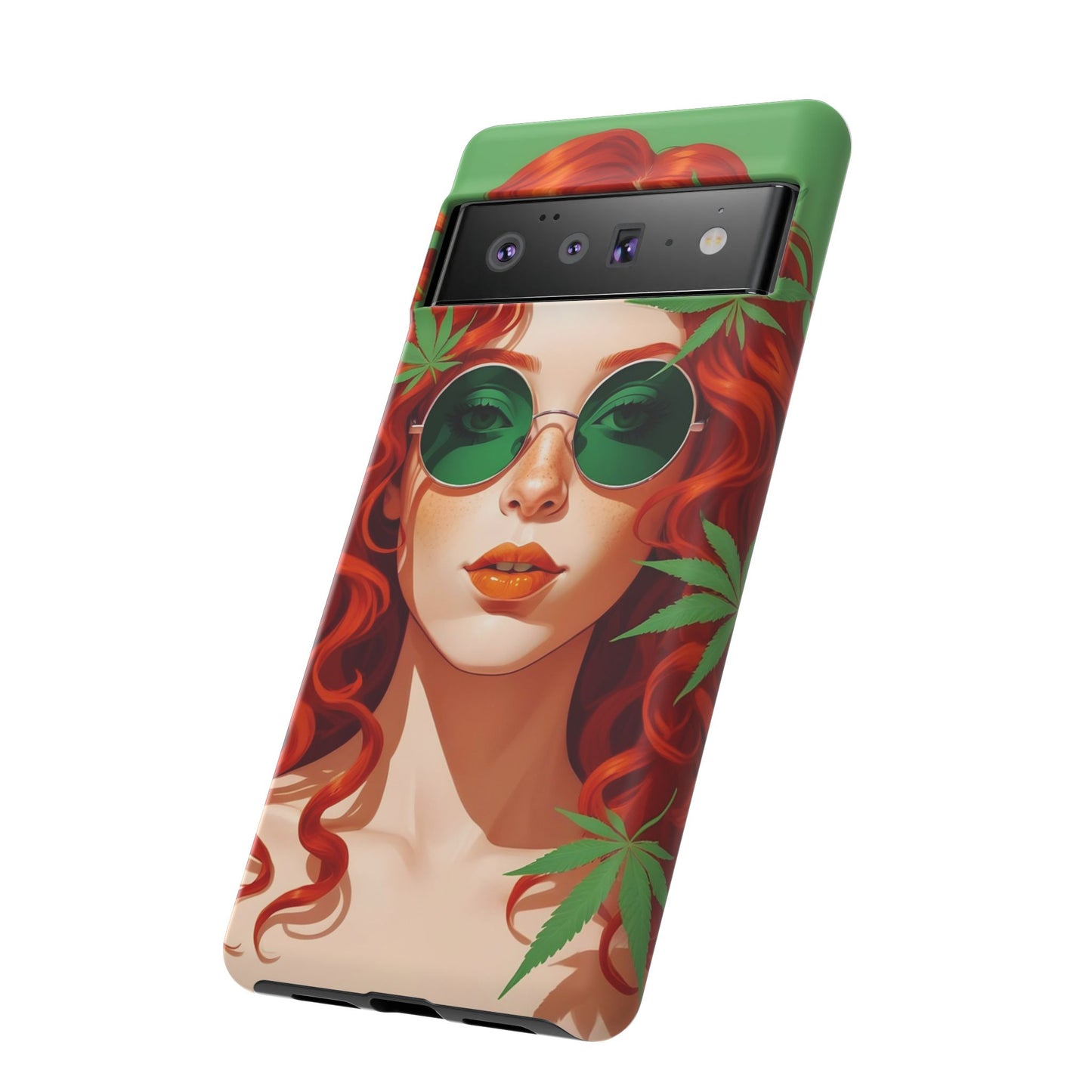 Vibrant Phone Case with Retro Greenery Design, Trendy Case for Casual Look, Gift for Her, Summer Vibes, Unique Phone Accessory