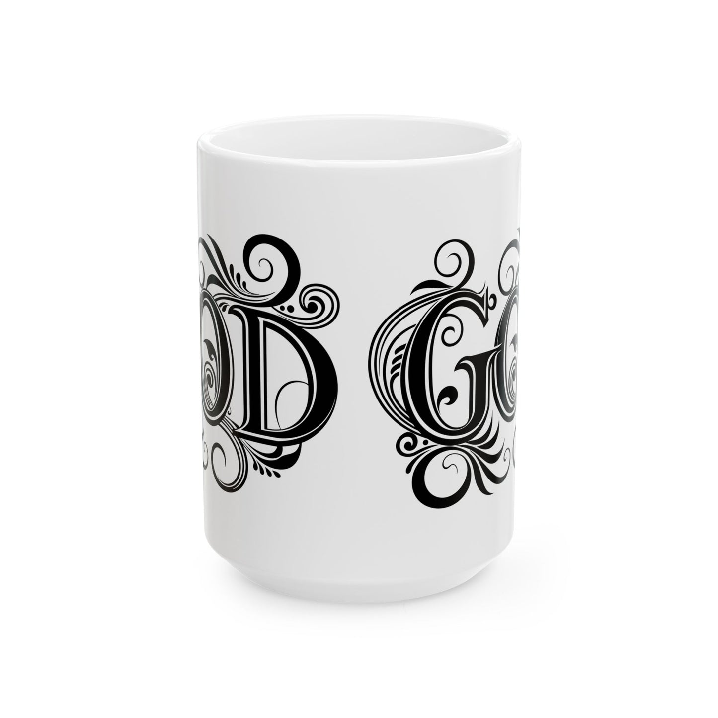 Elegant God Mug for Coffee Lovers, Inspirational Gift, Home Decor, 11oz, 15oz, Spiritual Drinkware, Religious Mug