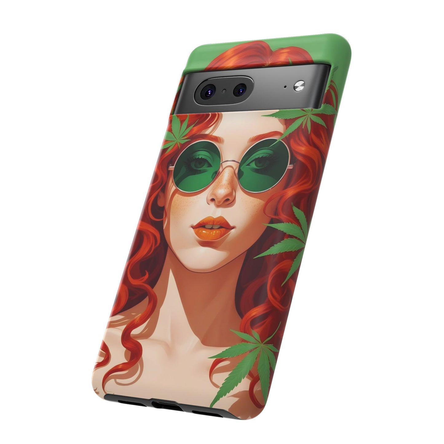Vibrant Phone Case with Retro Greenery Design, Trendy Case for Casual Look, Gift for Her, Summer Vibes, Unique Phone Accessory