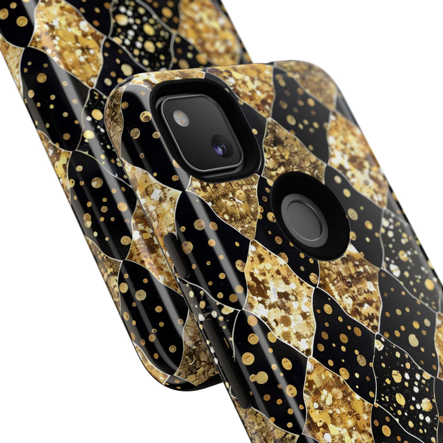 Elegant Gold & Black Phone Case for Tough Protection