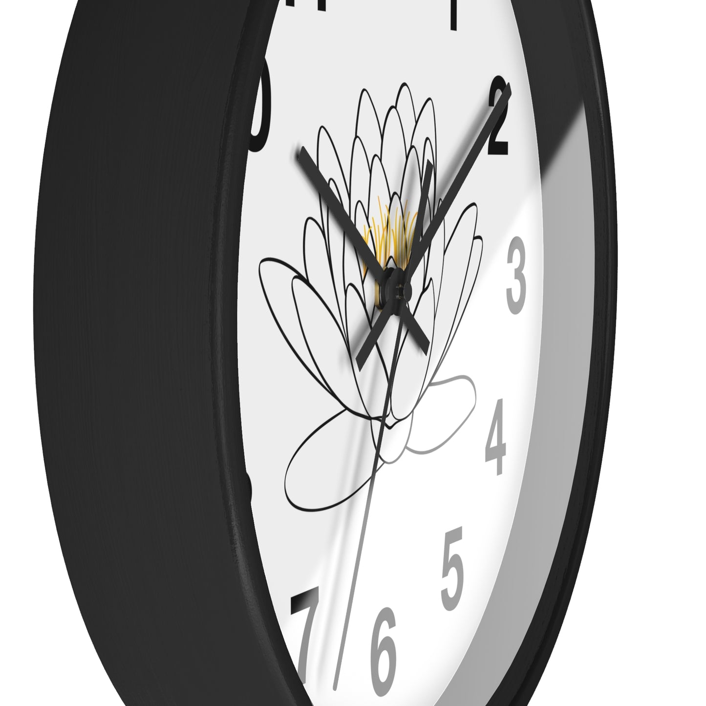 Lotus Flower Wall Clock, Boho Home Decor, Meditation Gift, Office Timepiece, Unique Wall Art, Zen Decor