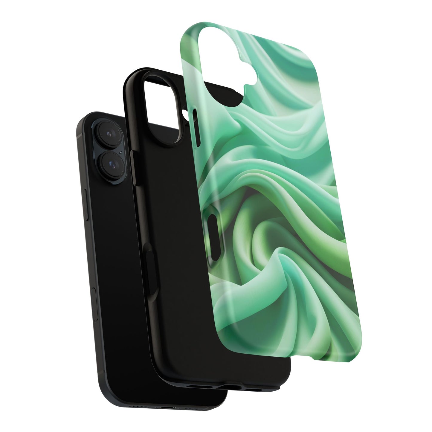 Stylish Phone Case, Tough Case, Green Abstract Design, Cell Phone Cover, Unique Gift, Trendy Accessory