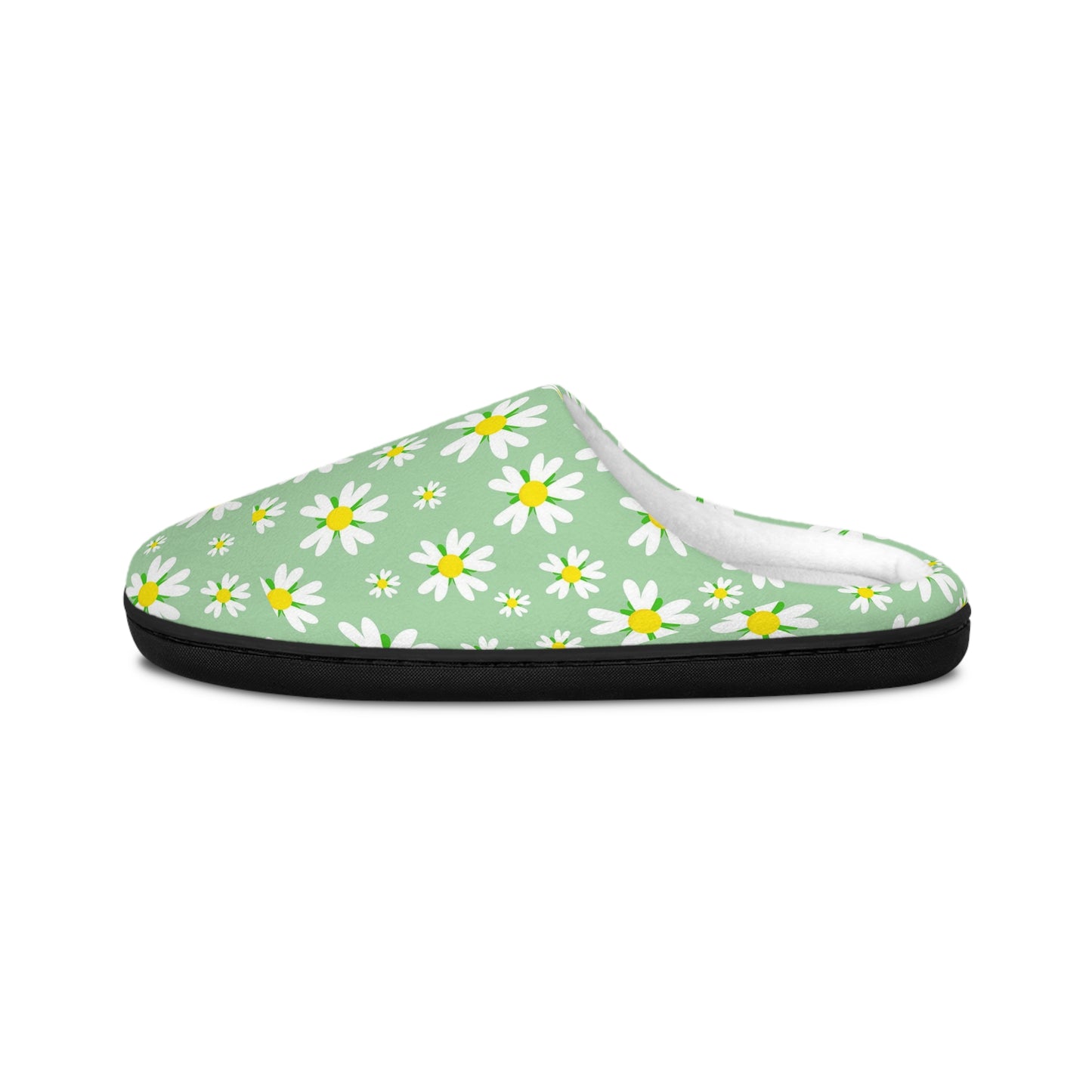Daisy Print Women's Indoor Slippers | Cozy Home Footwear, Gift for Her, Perfect for Lounging, Mother's Day Gift, Decor