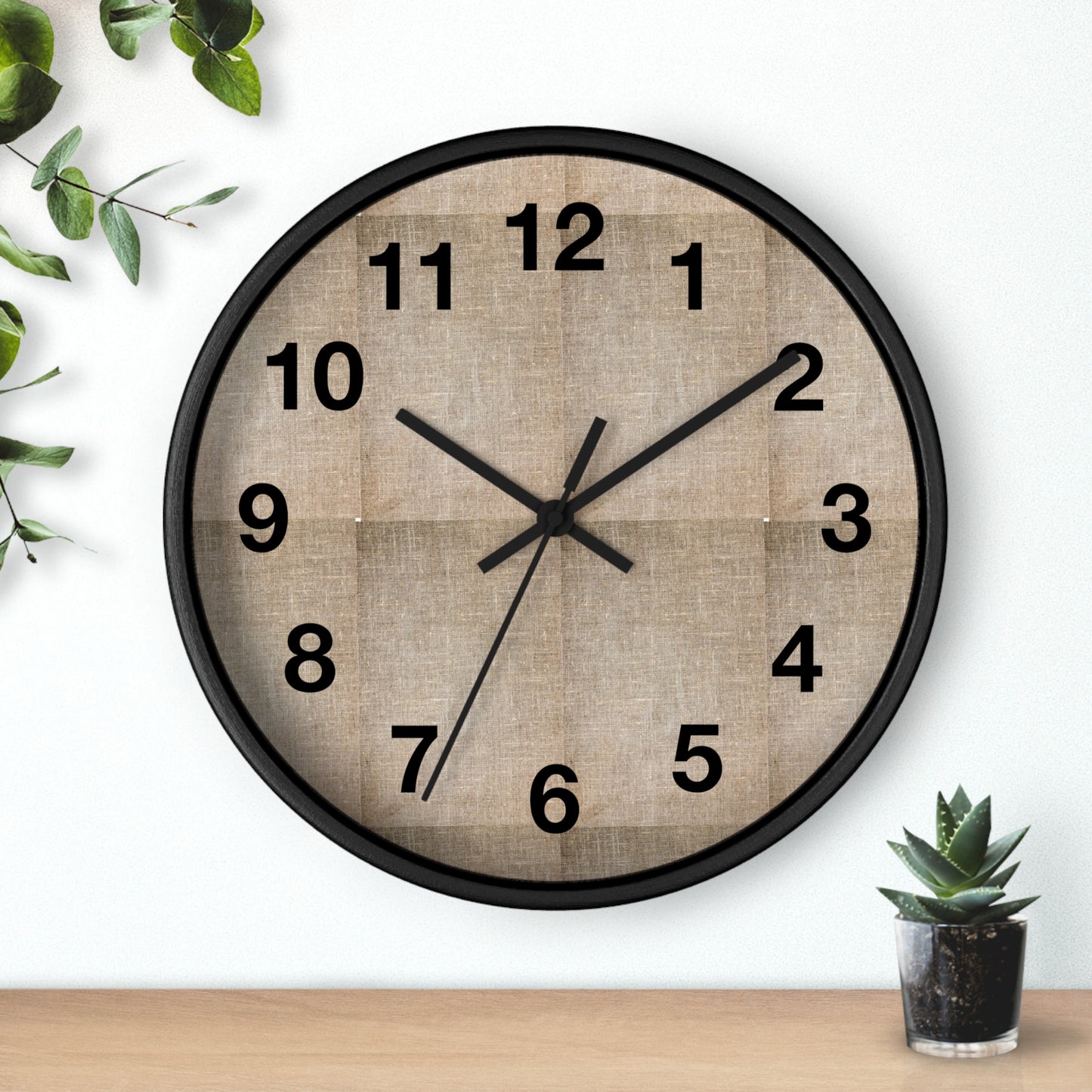 Minimalist Natural Wall Clock | Rustic Decor, Timeless Home Accent, Gift for Housewarming, Boho Vibe, Modern Design