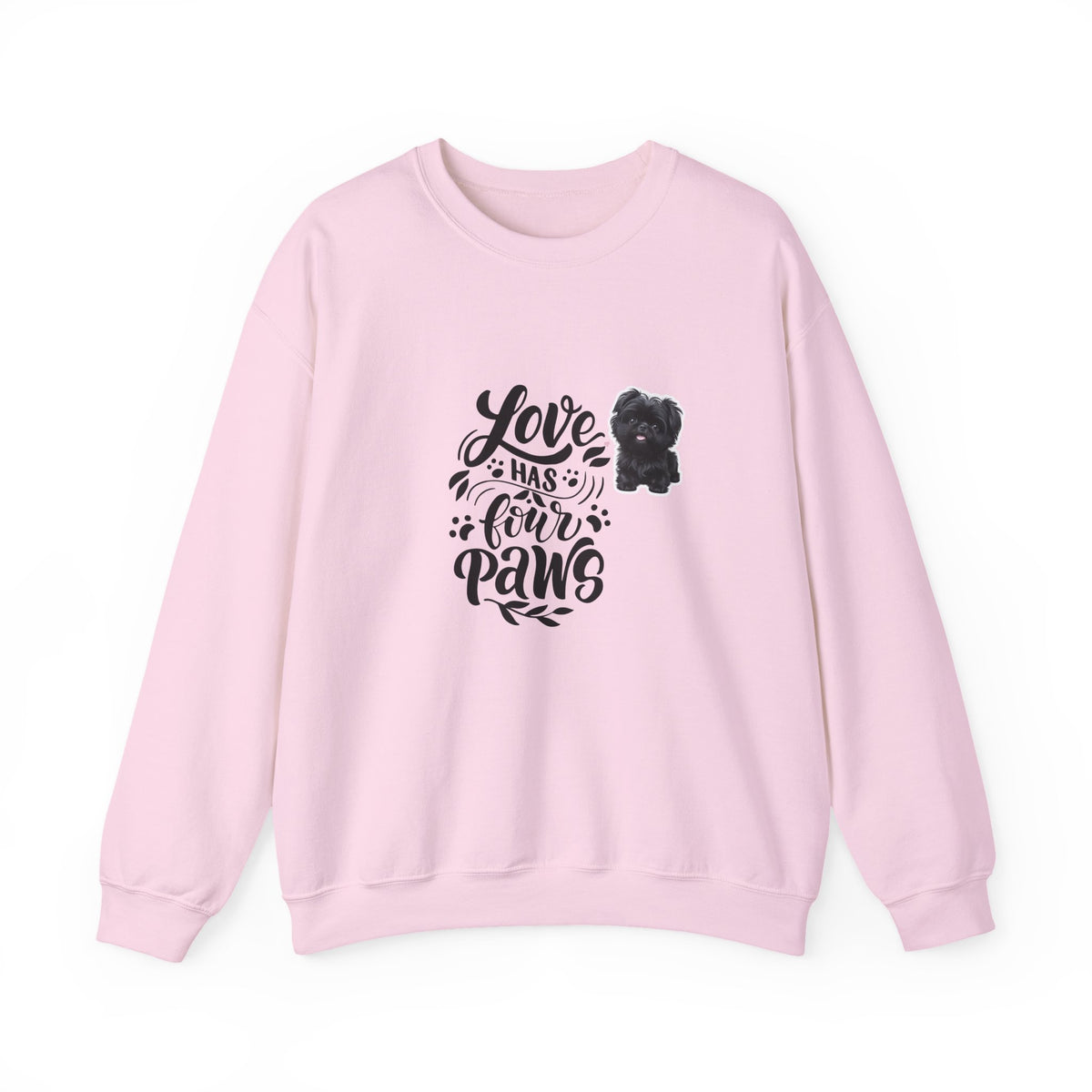 Crewneck Sweatshirt - "Love Has Four Paws" Dog Lover Graphic